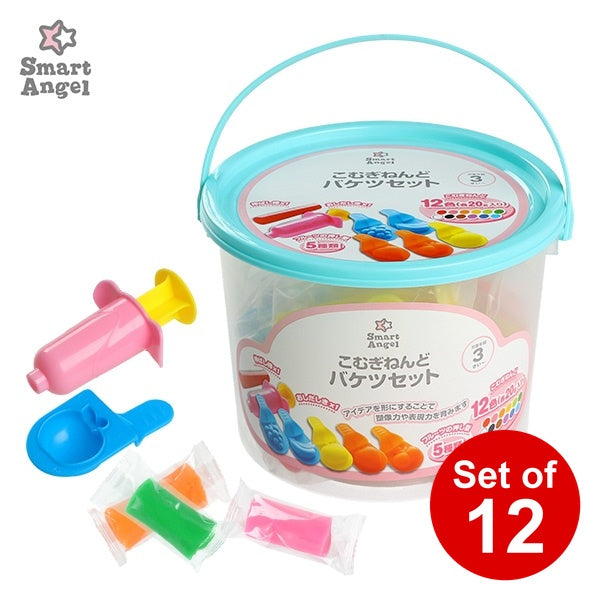 [ ケース販売 ]  SmartAngel  こむぎねんど　バケツセット×12個入 [西松屋]【日本出荷】