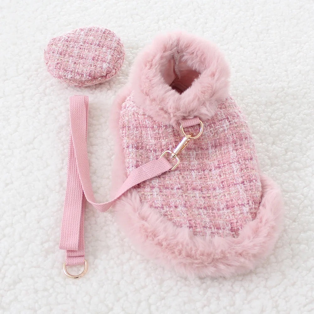 Missy Baby Tweed Dog Set | Classic Coordinated Dog Outfit