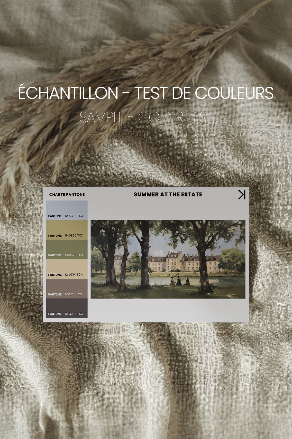 SUMMER AT THE ESTATE, Oeuvre sur toile étirée