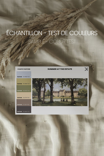 SUMMER AT THE ESTATE, Oeuvre sur toile étirée