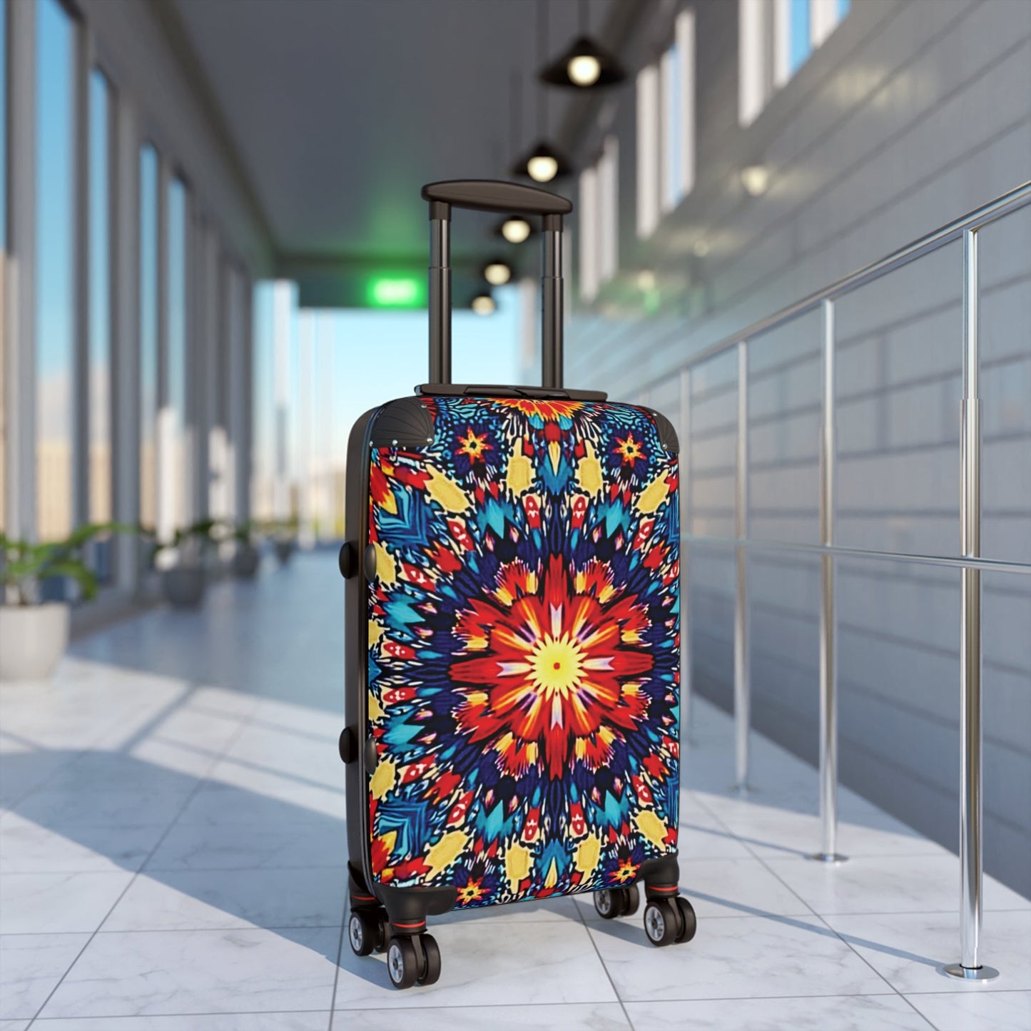Hardside Suitcase — Vibrant Kaleidoscope Travel Carry-On