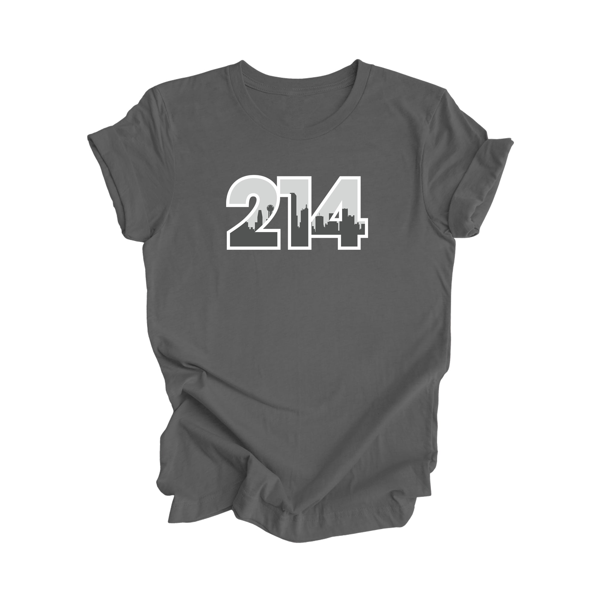 214 Dallas Texas USA Area Code City Skyline Gift - Unisex T-Shirt - Inspired X