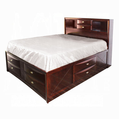 Neend Multi Drawer Storage Platform Bed - Espresso