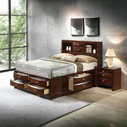 Neend Multi Drawer Storage Platform Bed - Espresso