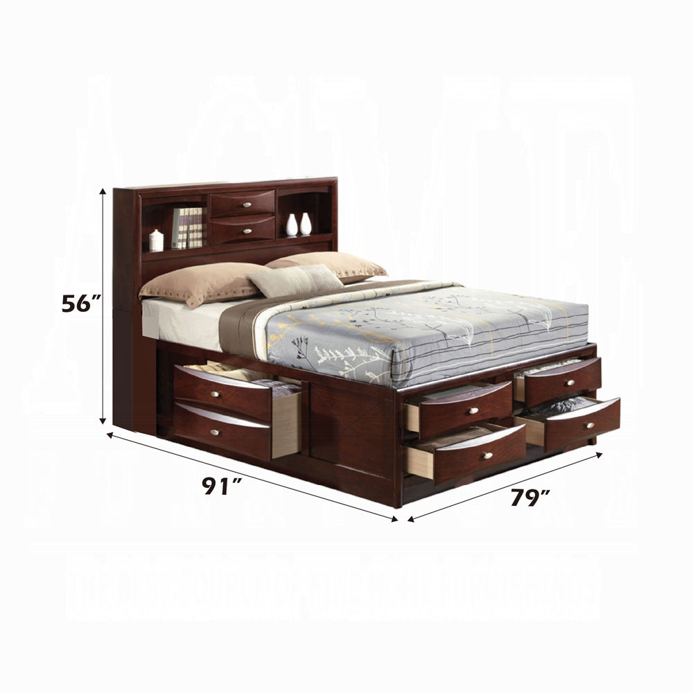 Neend Multi Drawer Storage Platform Bed - Espresso