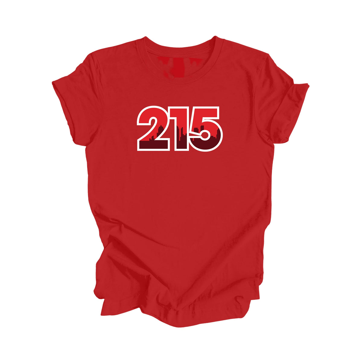 215 Philadelphia Pennsylvania USA Area Code City Skyline Gift - Unisex T-Shirt - Inspired X