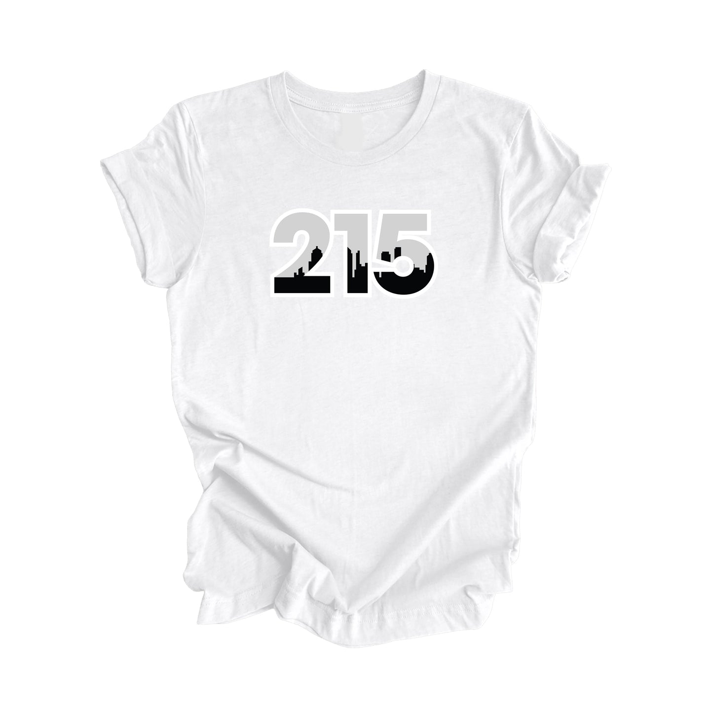 215 Philadelphia Pennsylvania USA Area Code City Skyline Gift - Unisex T-Shirt - Inspired X