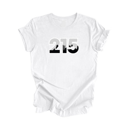215 Philadelphia Pennsylvania USA Area Code City Skyline Gift - Unisex T-Shirt - Inspired X