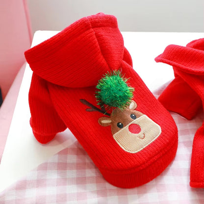 Reindeer Christmas Hoodie for Dogs – Festive Holiday Dog Hoodie