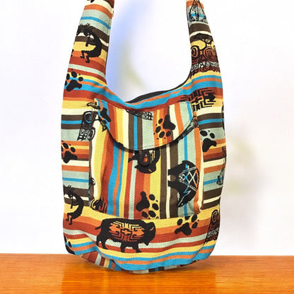 Red and Brown Crossbody Bag