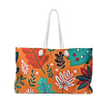 Autumn Leaves Weekender Bag | Orange Floral Travel Tote | Mom Carryon