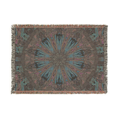 Kaleidoscope Mandala Woven Blanket — Boho Decorative Throw for Living Room & Gift