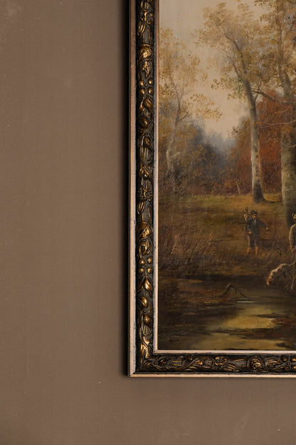 SOUS LES ARBRES DORÉS, CADRE VINTAGE BRONZE