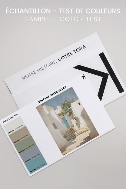 VINTAGE GREEK VILLAS, Oeuvre sur toile étirée