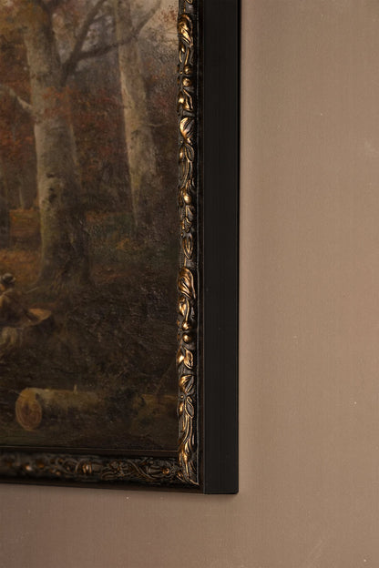 SOUS LES ARBRES DORÉS, CADRE VINTAGE BRONZE