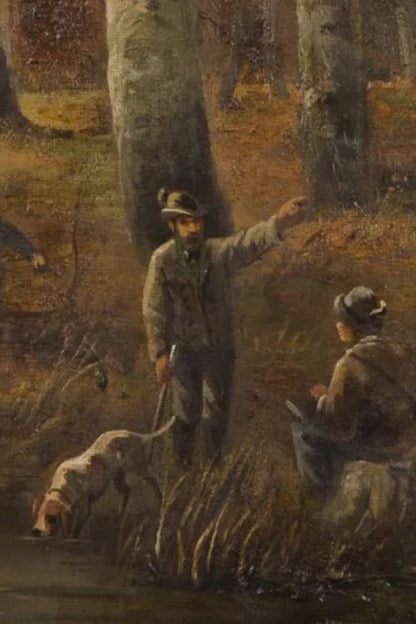 SOUS LES ARBRES DORÉS, CADRE VINTAGE BRONZE