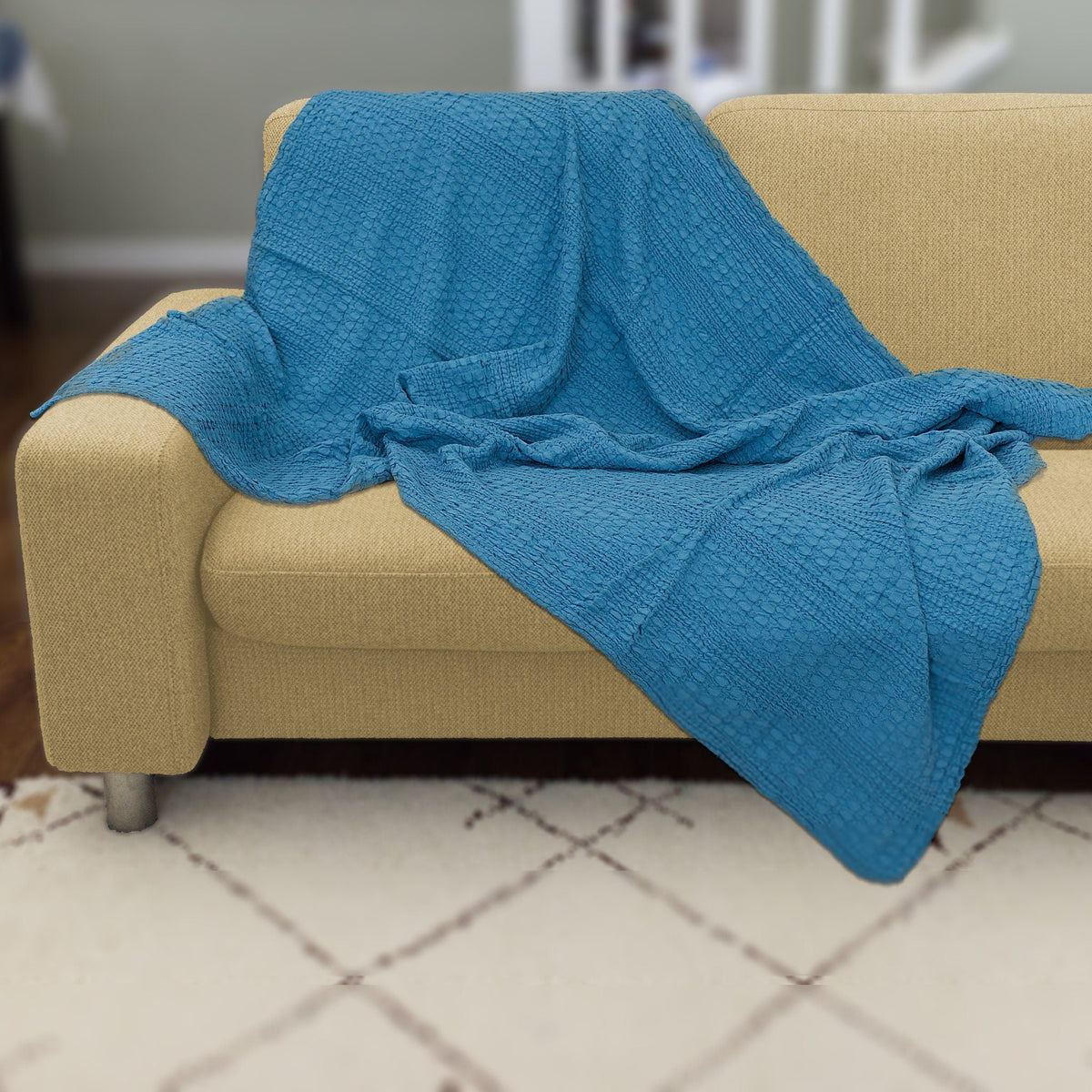 Wearable Waffle Cotton Throw: 2 Colors