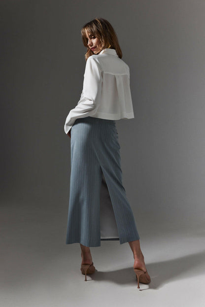 Satin long sleeve shirt