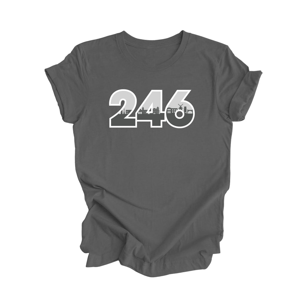 246 Bridgetown Barbados Area Code City Skyline Gift - Unisex T-Shirt - Inspired X