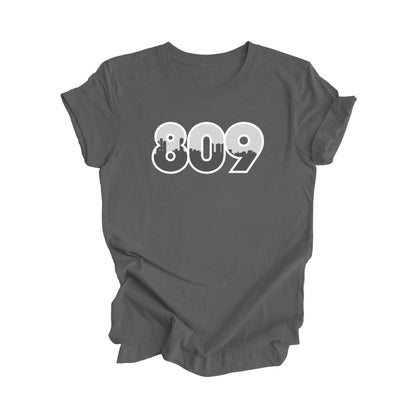 809 Santo Domingo Domincan Republic Area Code City Skyline Gift - Unisex T-Shirt - Inspired X