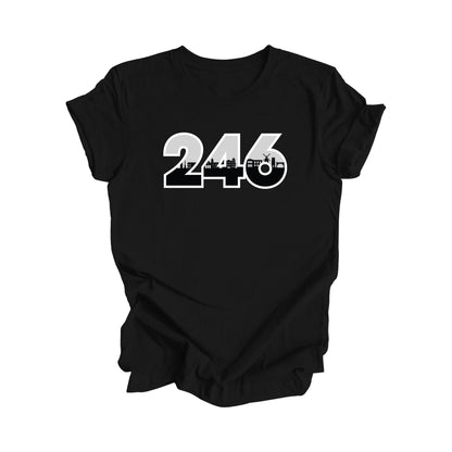 246 Bridgetown Barbados Area Code City Skyline Gift - Unisex T-Shirt - Inspired X