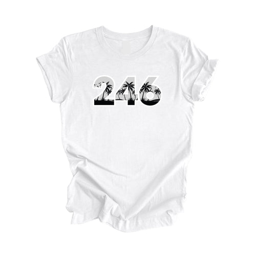 246 Bridgetown Barbados Area Code Beach Gift - Unisex T-Shirt - Inspired X