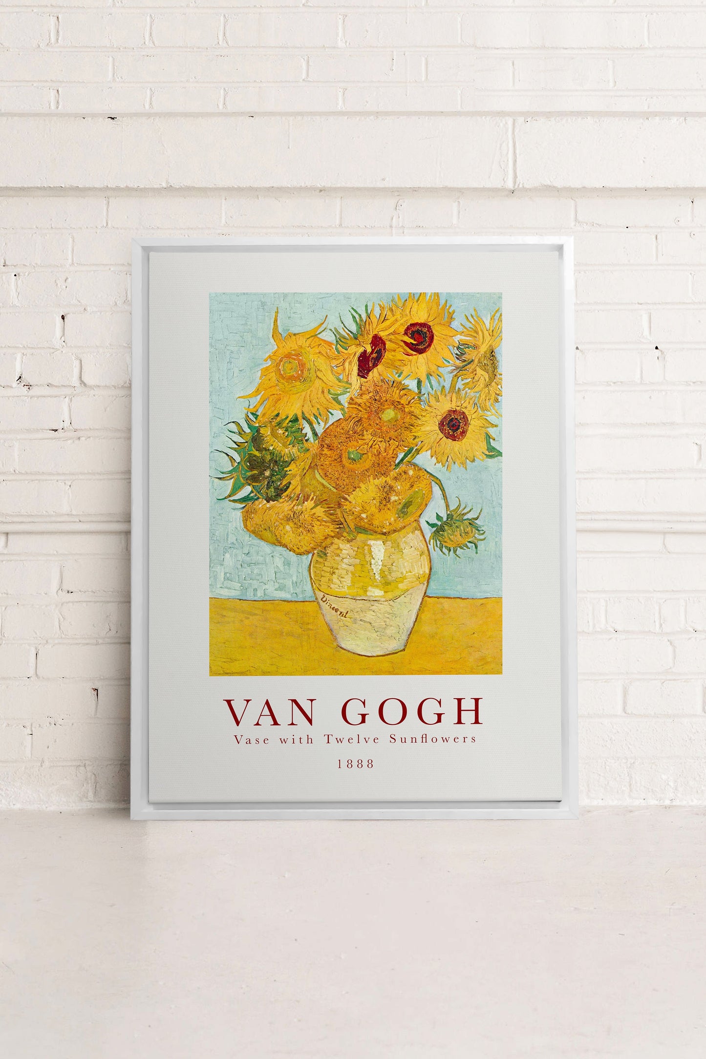 TWELVES SUNFLOWERS, Oeuvre sur toile étirée