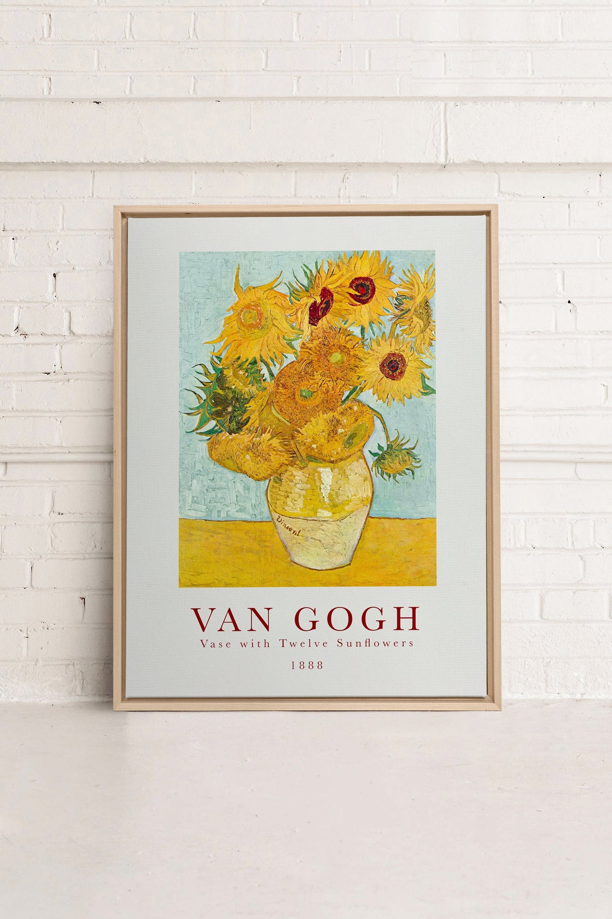 TWELVES SUNFLOWERS, Oeuvre sur toile étirée