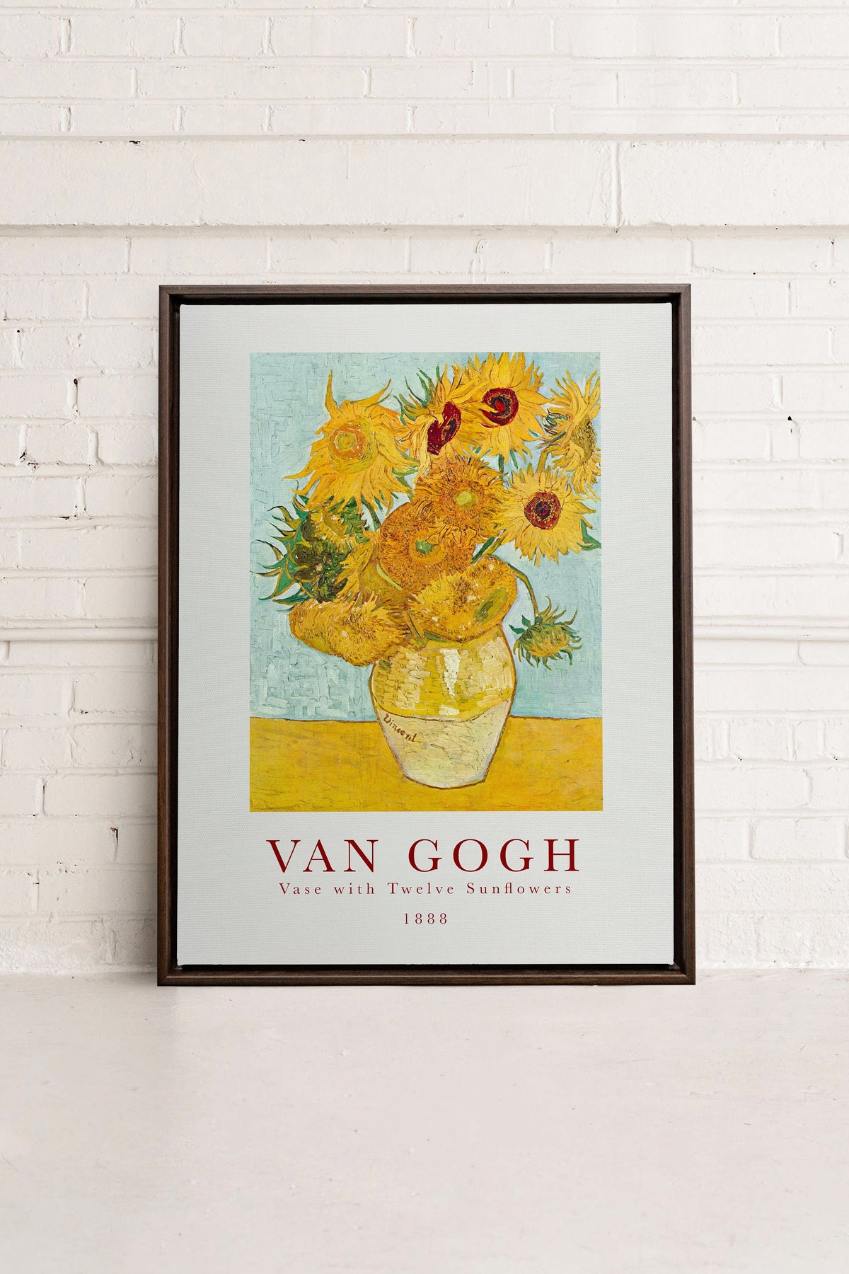 TWELVES SUNFLOWERS, Oeuvre sur toile étirée