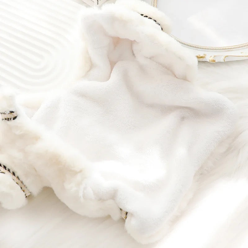Venus Fur Trim Dog Coat | Warm Dog Coat for Cold Weather