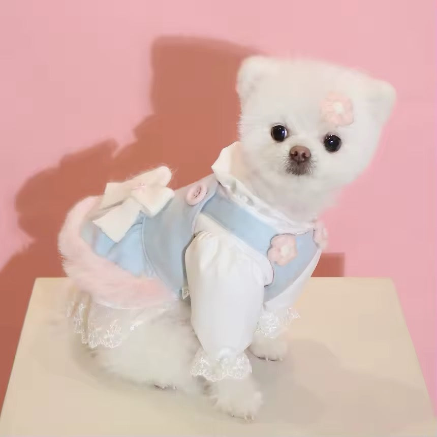 Baby Blue Easter Bunny Outfit – Easter Dog Hat Set