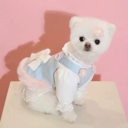 Baby Blue Easter Bunny Outfit – Easter Dog Hat Set