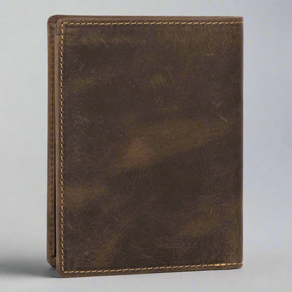 MET Men's Motorcycle Distressed Leather Wallet