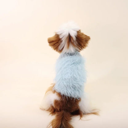 SkyCloud Fuzzy Dog Sweater | Cozy Plush Dog Sweater
