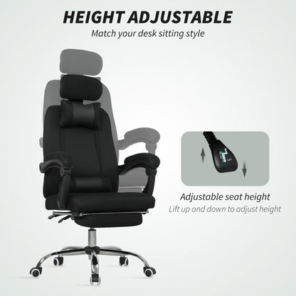 Ergonomic Executive High Back Office Chair with Footrest,Lumbar Support,Grey