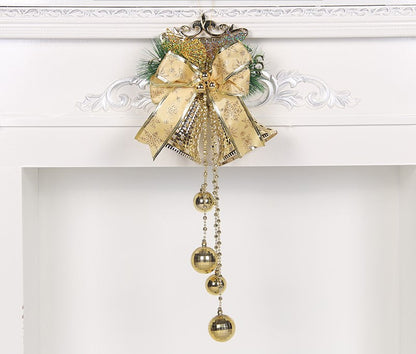 Christmas Bell Ornaments, Pearlescent Paper Tree Decorations