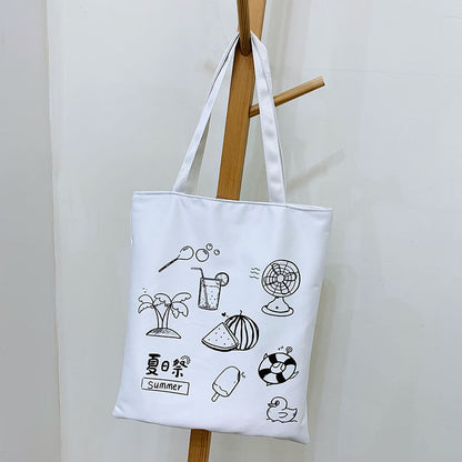 Student Commuter Shoulder Casual Tote Bag For Class