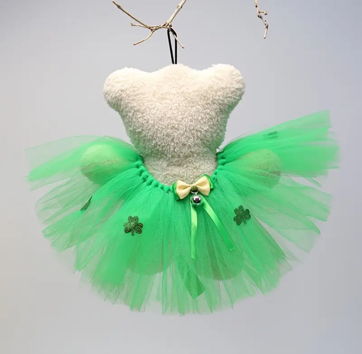 Saint Patrick’s Day Tutu and Bow – Festive Luxury Dog Outfit