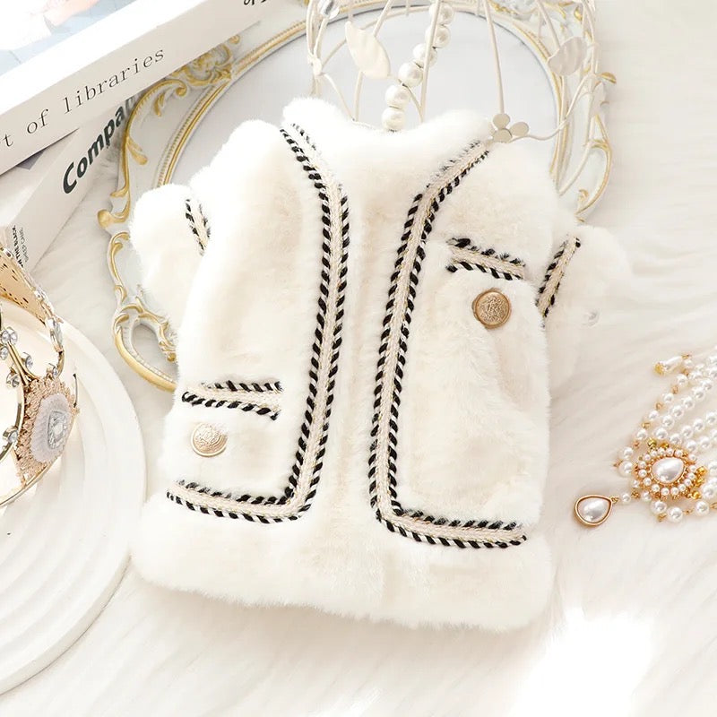 Venus Fur Trim Dog Coat | Warm Dog Coat for Cold Weather