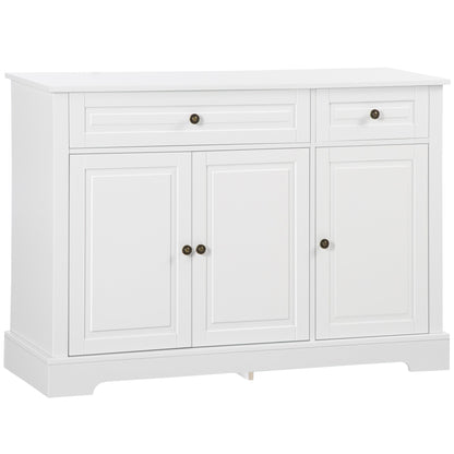 Modern Sideboard Cabinet, Buffet Cabinet with 2 Drawers and Adjustable Shelves, Buffets Tables for Dining Room, Black