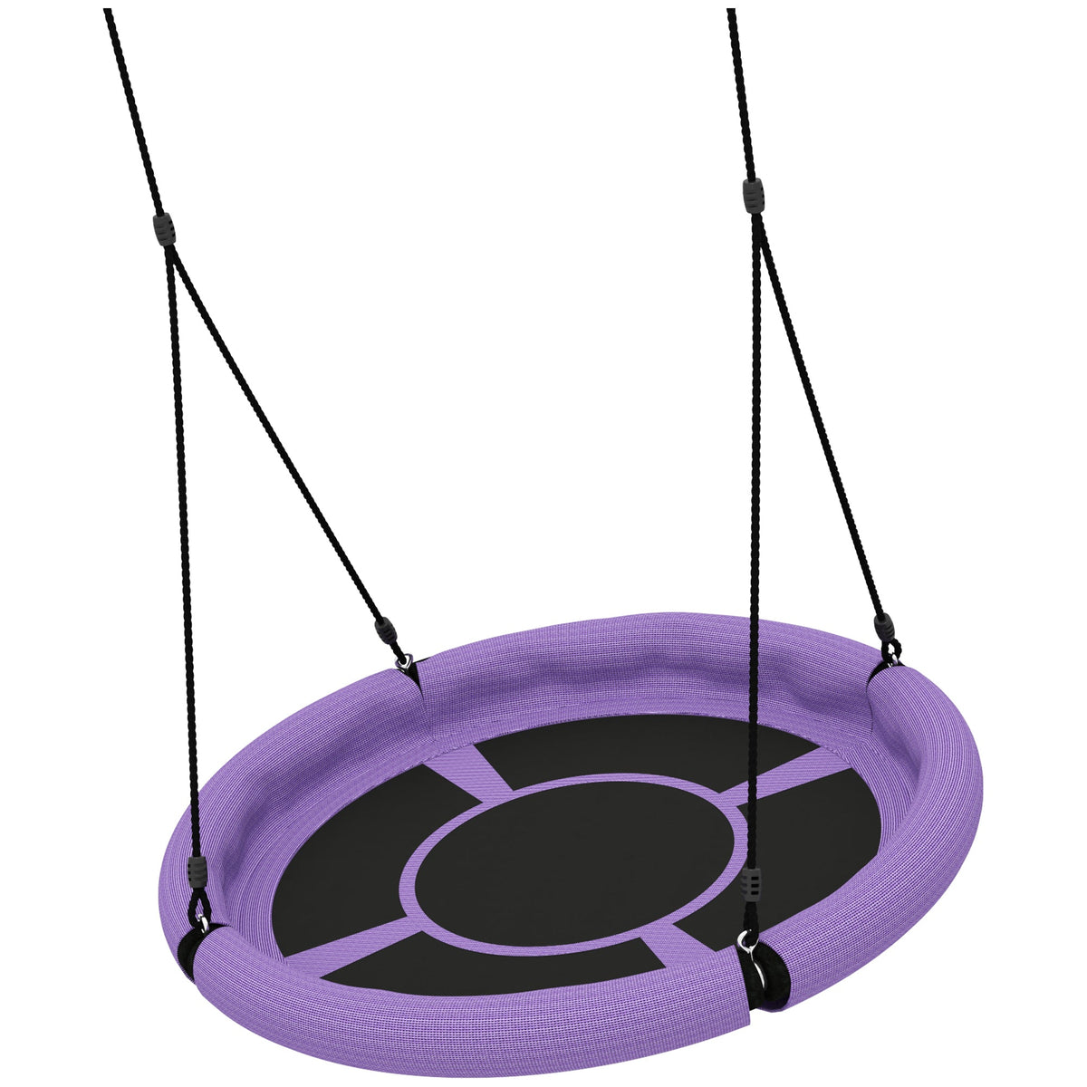 100cm Diameter Nest Seat for Kids with Height Adjustable Hanging Ropes for Outdoor, Playground, Garden, Green