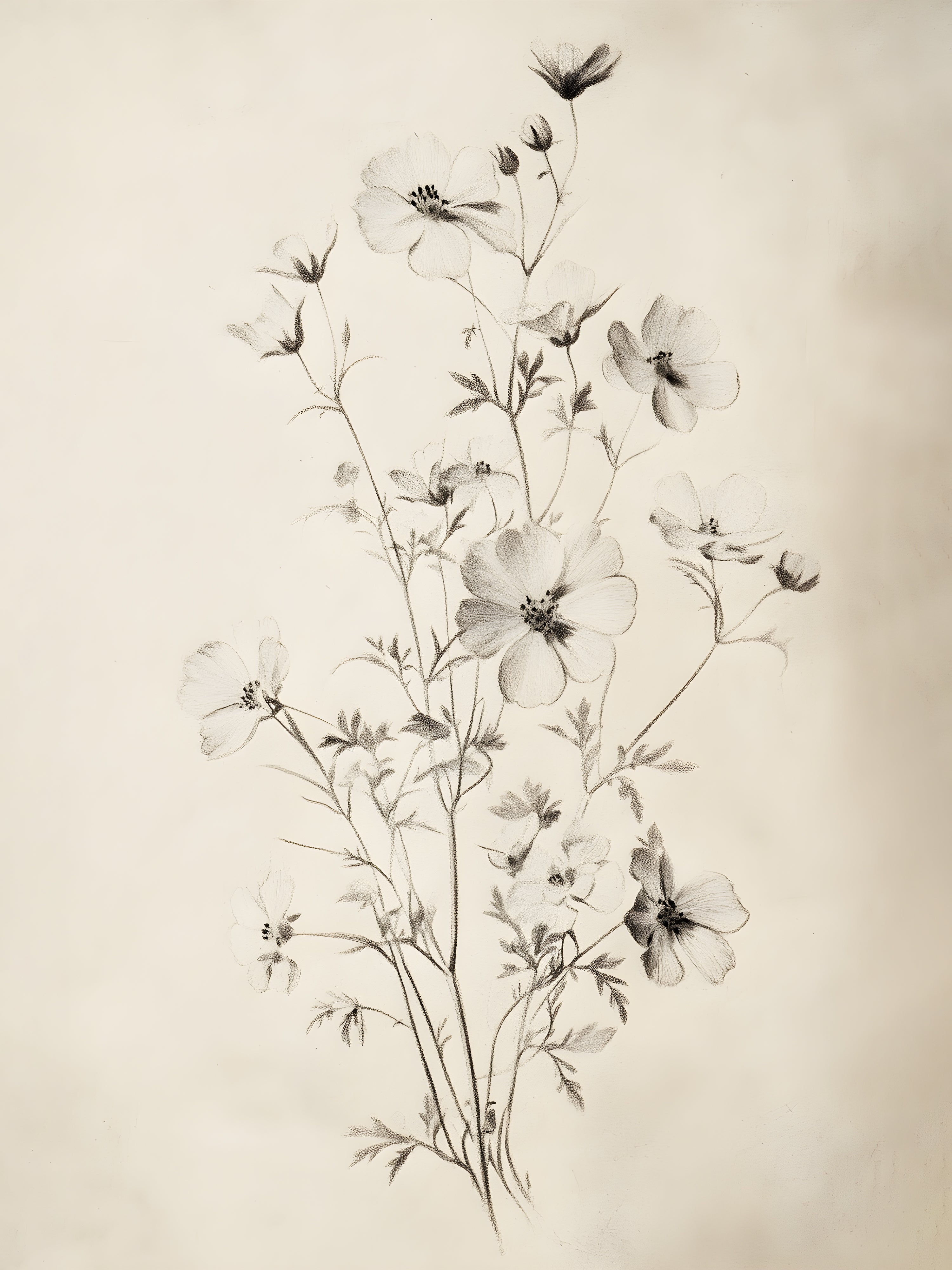 Ombres Florales 2, CADRE VINTAGE