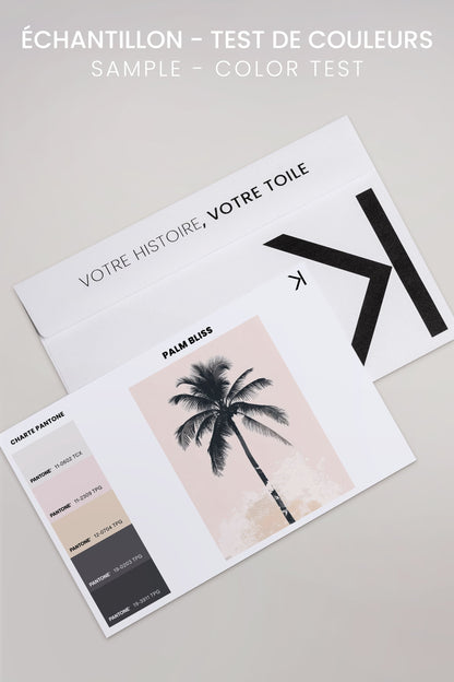 PALM BLISS, Oeuvre sur toile étirée