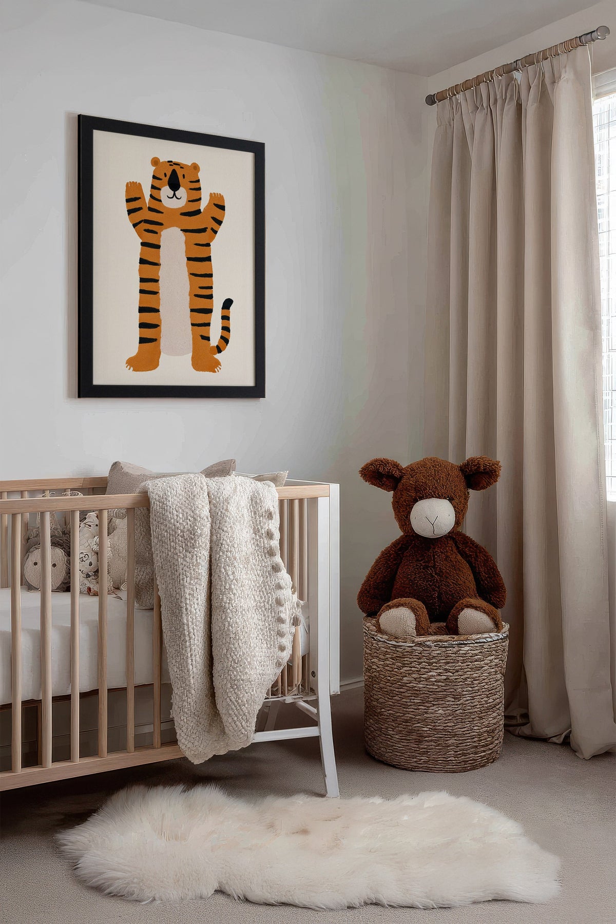 Tigre Câlin, Toile rigide encadrée