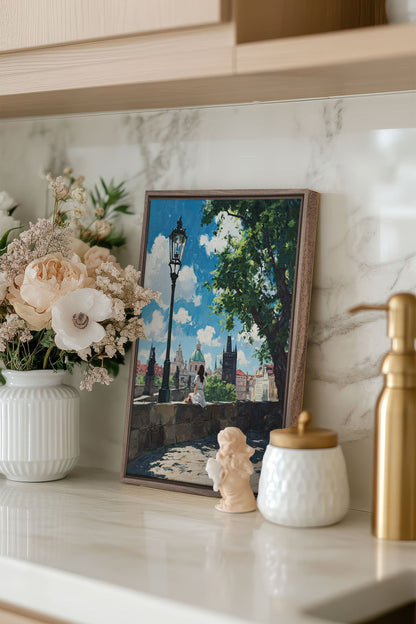 PRAGUE REVERIE, Oeuvre sur toile étirée