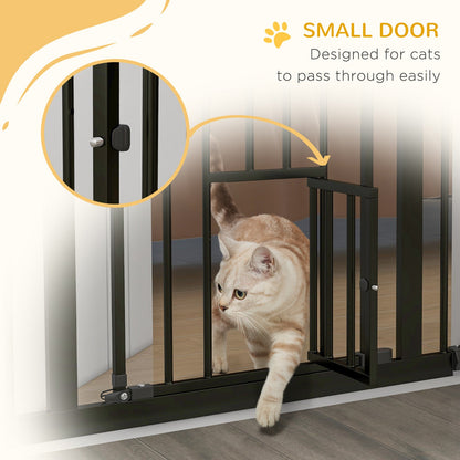 36" Easy Open Indoor Dog Gates for Doorways, House, Stair - White