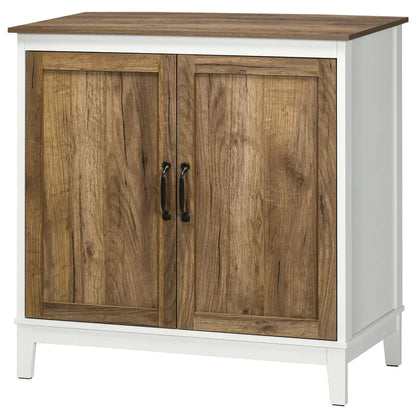 Dark Oak Farmhouse Sideboard Cabinet – 2-Door Storage Cabinet with Shelves for Kitchen & Living Room (United States & Canada Delivery Only)