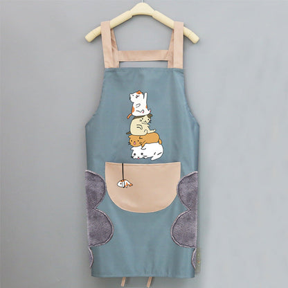 Cute Japanese Female Korean Version Home Adult Kitchen Water And Oil Working Man