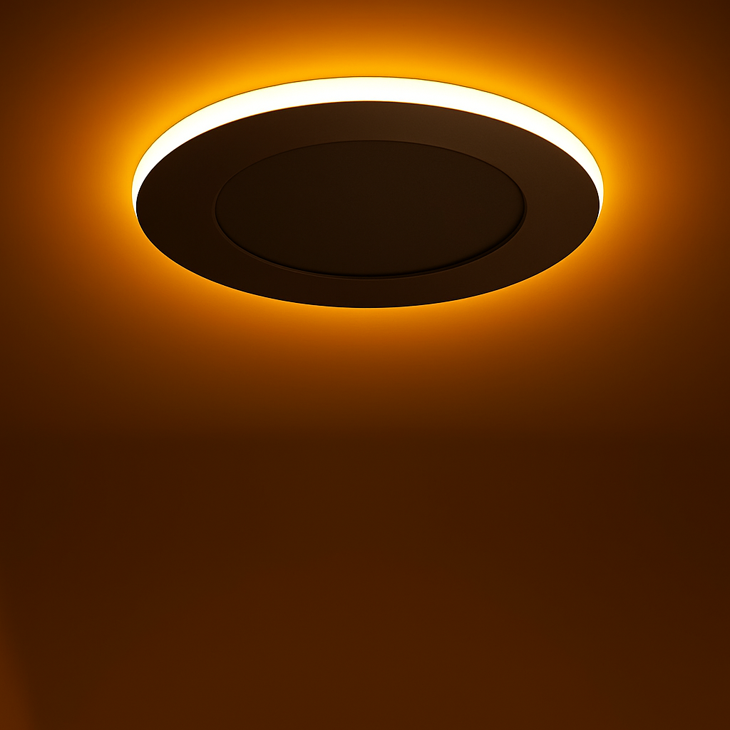 4″ LED Pot Light with Nightlight Rim — 2000K Amber Glow + 5CCT Selectable | Canless IC Rated (Dimmable)