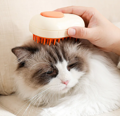 3-in-1 Steam Cat Hair Brush — Grooming, Cleaning & Massage in One